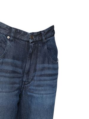 Lyocellové džínsy s rovným strihom Marant Etoile modrá
