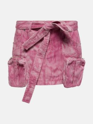 Maskáčové džínová sukně Blumarine růžové