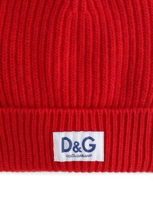 Bonnet en tricot Dolce & Gabbana rouge