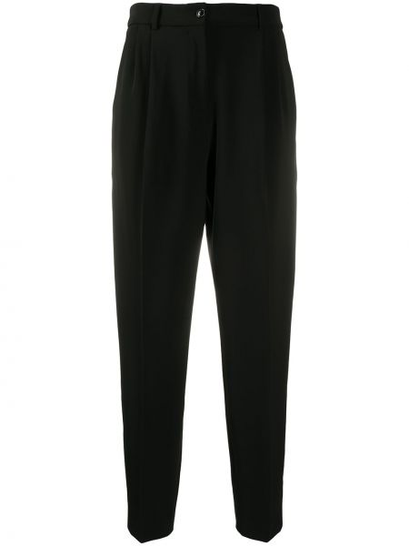 Плисирани прав панталон Boutique Moschino черно