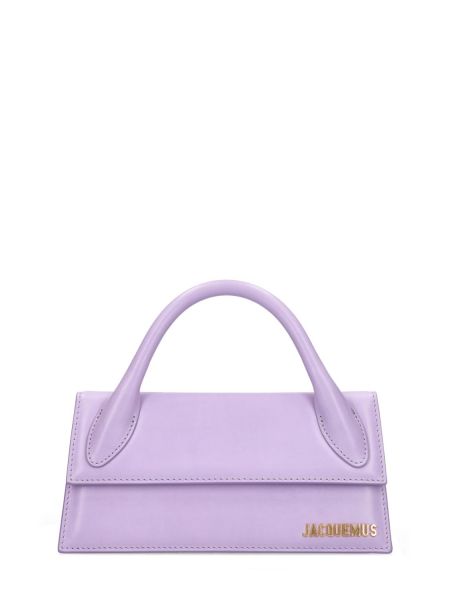 Bolso clutch de cuero Jacquemus violeta
