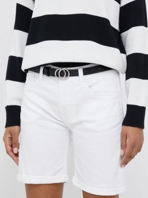 Kratke traper hlače visoki struk Pepe Jeans bijela