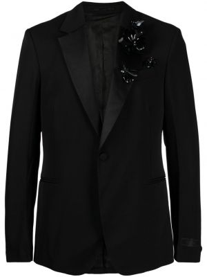 Geblümt blazer Versace schwarz