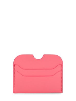 Δερμάτινος πορτοφόλι Acne Studios ροζ
