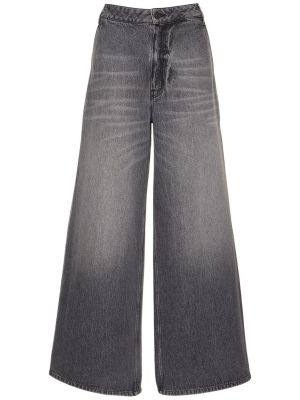Voľné bavlnené džínsy s nízkym pásom Gauchere sivá