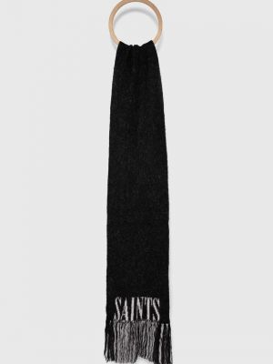 Черный шерстяной шарф Allsaints