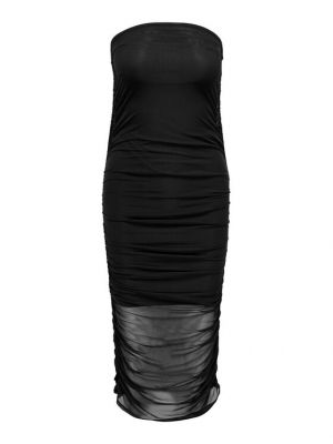 Slim fit koktejlové šaty Only černé