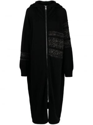 Bunda s kapucí Yohji Yamamoto černá