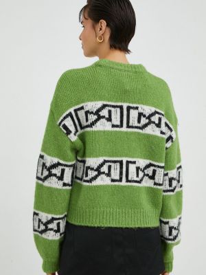 Gyapjú pulóver Gestuz zöld