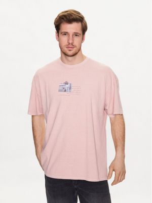 Relaxed fit marškinėliai Bdg Urban Outfitters rožinė