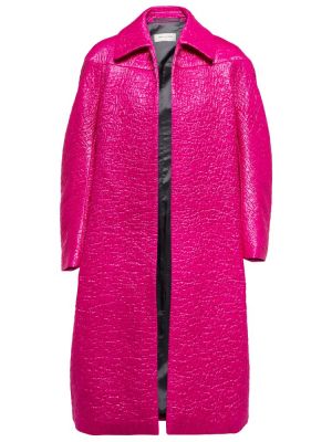 Bavlnený kabát Dries Van Noten ružová