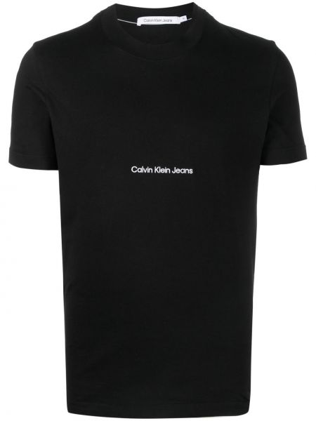 T-shirt mit print Calvin Klein schwarz