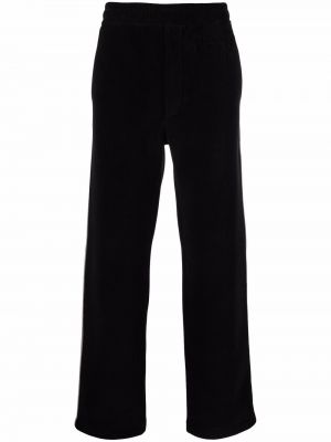 Pruhované rovné kalhoty Fendi černé