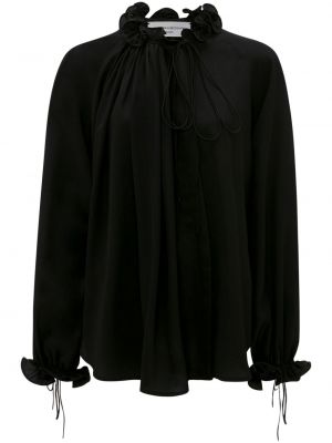 Jedwabna bluzka Victoria Beckham czarna