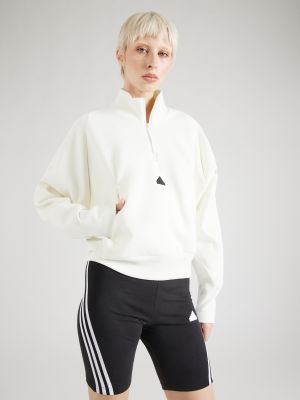 Voľná priliehavá športová mikina Adidas Sportswear biela
