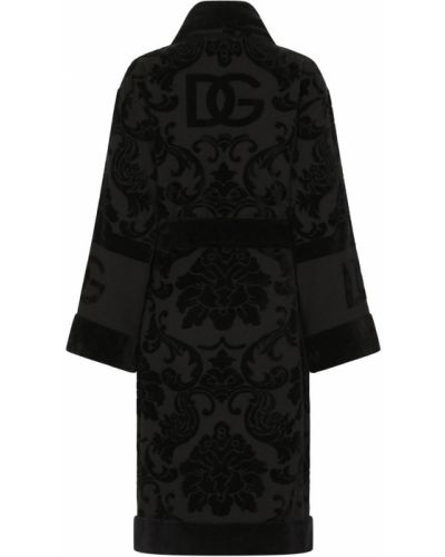 Accappatoio in tessuto jacquard Dolce & Gabbana nero