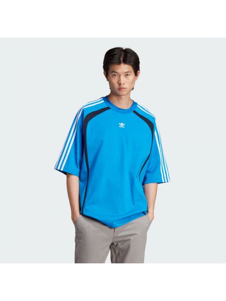 Koszulka oversize Adidas niebieska