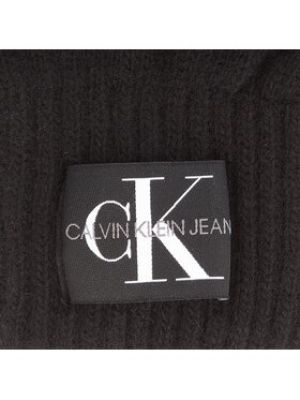 Pletené rukavice Calvin Klein Jeans černé