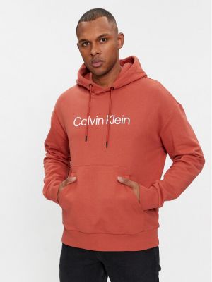Priliehavá mikina Calvin Klein oranžová