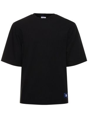 Džerzej bavlnené tričko Burberry čierna