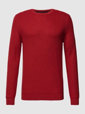 Dzianinowy sweter w jednolitym kolorze Pierre Cardin