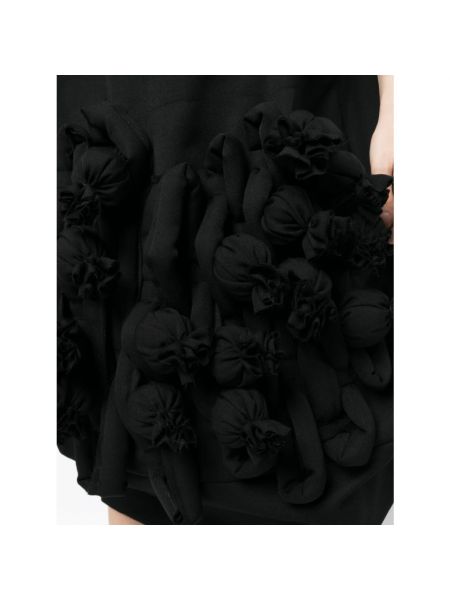 Sukienka mini wełniana w geometryczne wzory Comme Des Garcons czarna