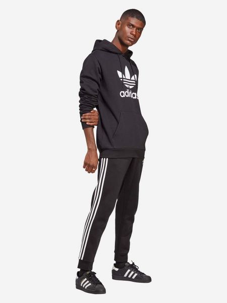 Hanorac cu glugă Adidas Originals negru