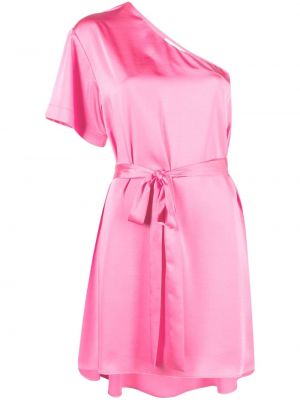 Сатенена коктейлна рокля Claudie Pierlot розово