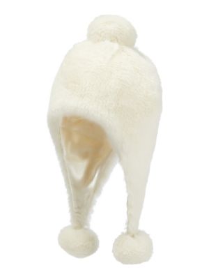 Hodvábna vlnená čiapka z alpaky Max Mara biela