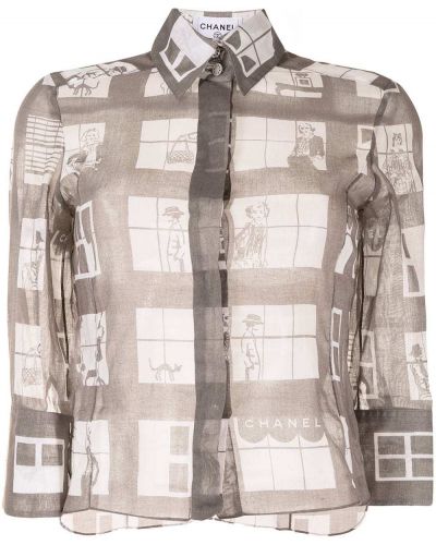 Camisa Chanel Pre-owned marrón