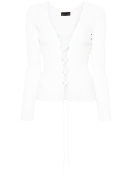 Cardigan en tricot Roberto Collina blanc