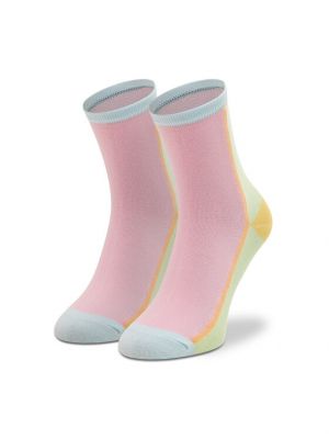 Ψηλές κάλτσες Vans ροζ