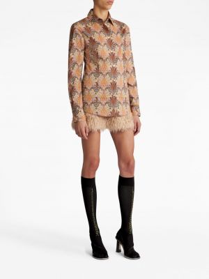 Hemd aus baumwoll mit print mit paisleymuster Etro braun