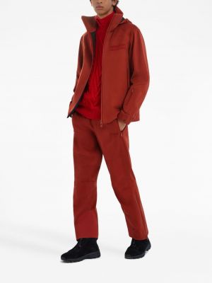 Kašmírová bunda s kapucí Zegna červená