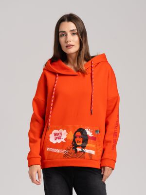 Mikina s kapucí Look Made With Love červená