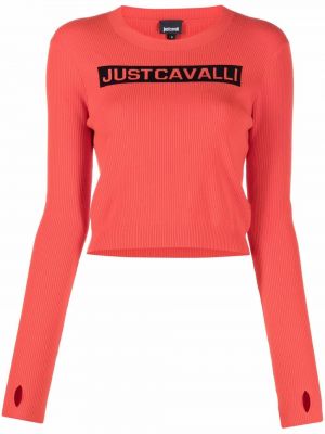 Trykt lang topp Just Cavalli oransje