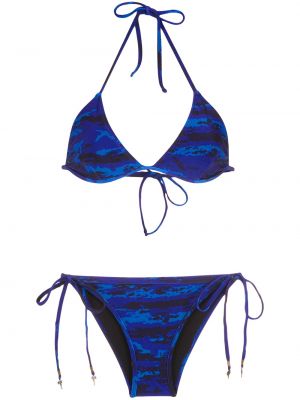 Bikini con stampa Andrea Bogosian blu