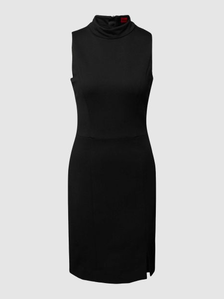 Sukienka midi z wiskozy Hugo czarna