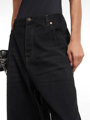 Voľné džínsy s nízkym pásom Balenciaga čierna