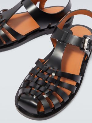 Kožené sandále Marni čierna