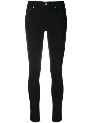 Skinny fit džínsy s vysokým pásom Polo Ralph Lauren čierna