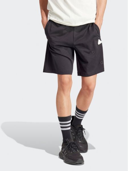 Priliehavé športové šortky s výšivkou Adidas čierna