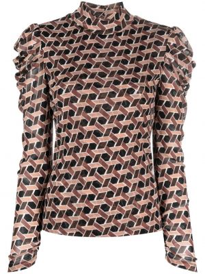Bluza s potiskom Dvf Diane Von Furstenberg rjava