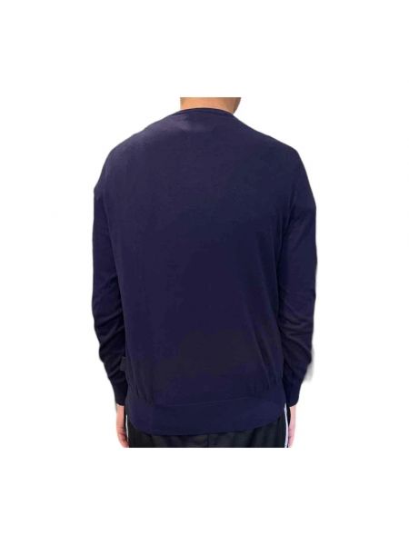Dzianinowy sweter Moncler niebieski