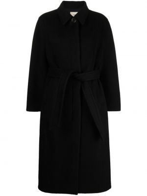 Vlněný kabát Amomento černý