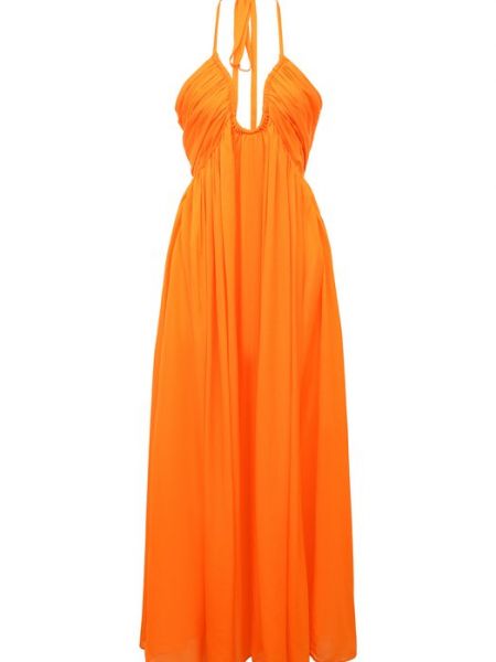 Платье из вискозы Cult Gaia оранжевое
