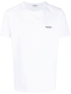 Тениска с принт Dondup бяло