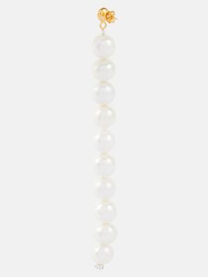 Boucles d'oreilles avec perles à boucle Magda Butrym blanc