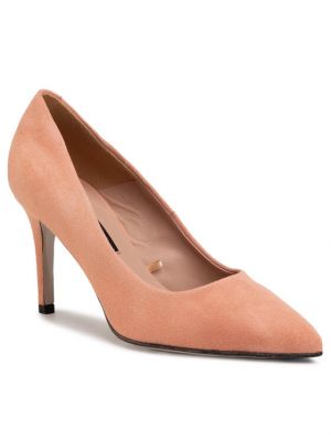 Полуотворени обувки с ток Gino Rossi розово