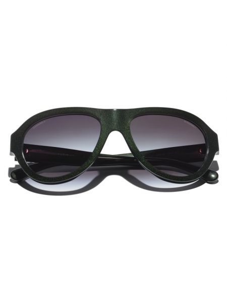 Gafas de sol con efecto degradado de cristal Chanel verde